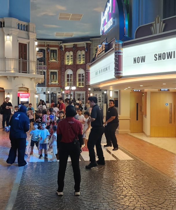 KidZania sights and sounds singing cheering parade