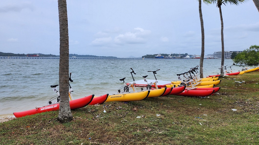 Waterbiking for Kids at Pasir Ris Park with Waterbike SG